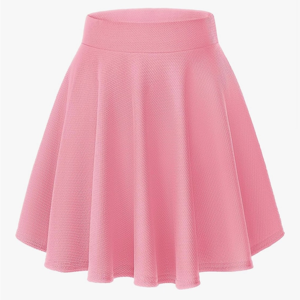 Size S Stretchy Pink Skater Mini Skirt NWT